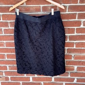 Lacy dark navy skirt.